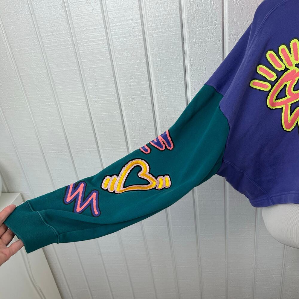 💗SOLD💗not for sale💗Adidas x KAS Limited Edition Love Unites Cropped Sweatshirt - Picture 3 of 9
